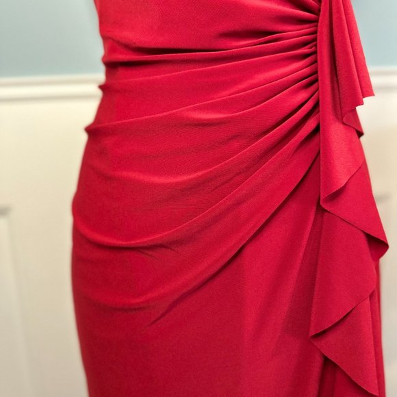 Lauren Ralph Lauren Red Asymmetrical Dress - Picture 3 of 6